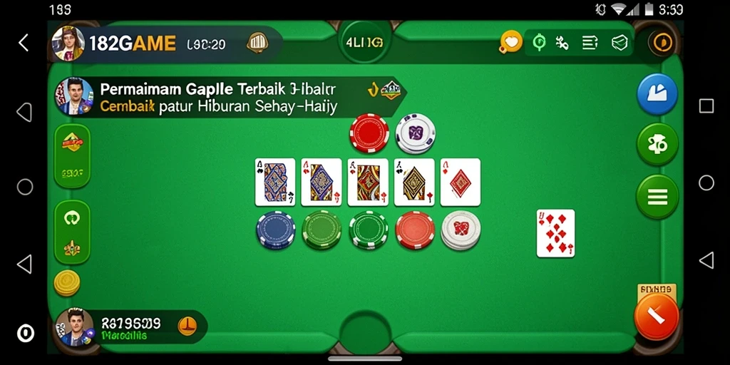 Screenshot gameplay 182GAME yang menunjukkan aksi seru bermain Gaple.