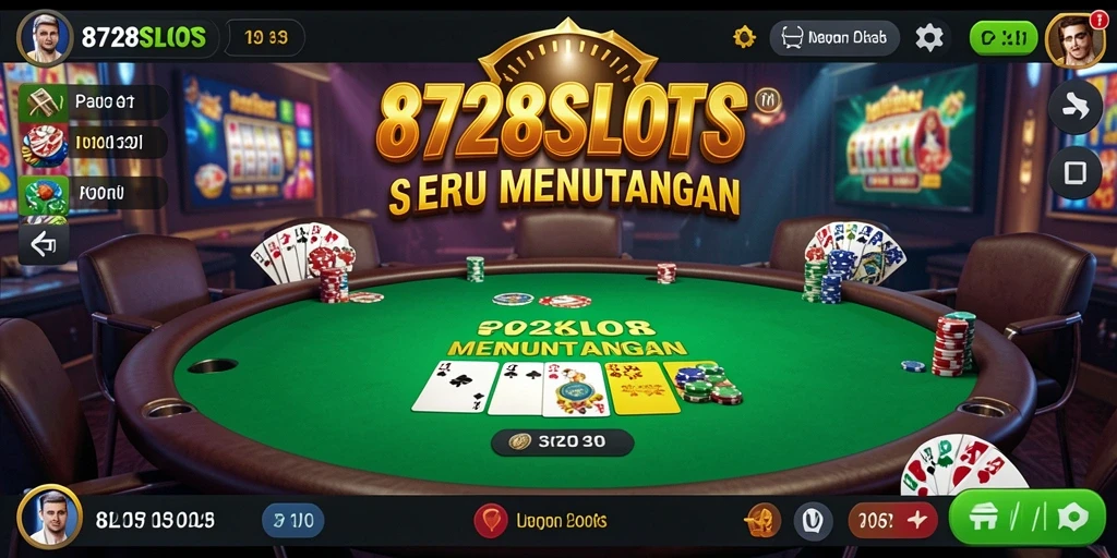 Tampilan gameplay poker yang seru dalam 8728SLOTS.