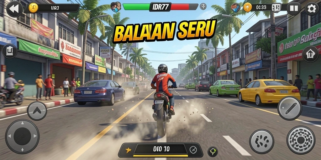 Gameplay balapan seru dan penuh adrenalin di IDR77.