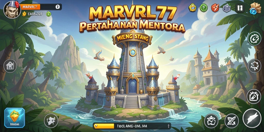 Screenshot MARVRL77 menampilkan aksi seru dalam game Tower Defense.