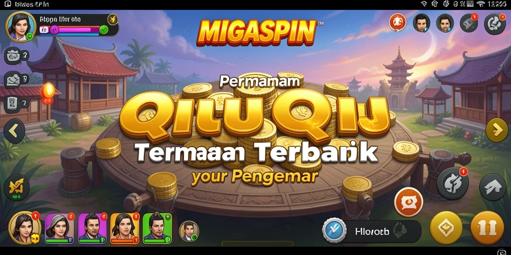 Screenshot permainan QiuQiu MIGASPIN yang seru dan menarik.