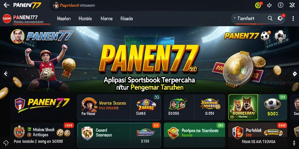 Tampilan gameplay menarik dan fitur sportsbook PANEN77.