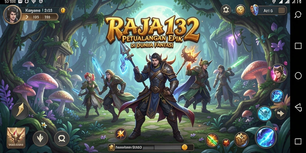 Screenshot utama RAJA132 menampilkan grafis epik dari gameplay RPG.