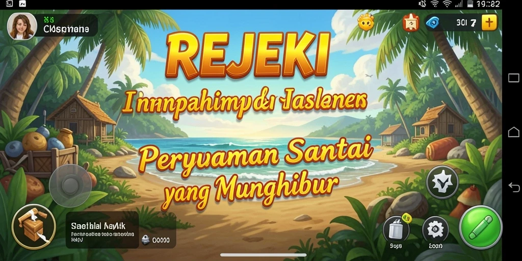 Tangkapan layar gameplay menunjukkan suasana seru dalam REJEKI.