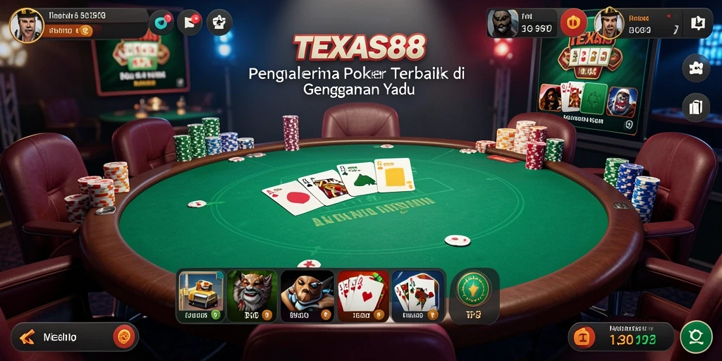 Tangkapan layar dari gameplay seru di TEXAS88 yang menampilkan aksi poker yang mendebarkan.